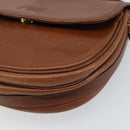 Burberrys Shoulder Bag Leather Brown Gold Auth BA9960-10