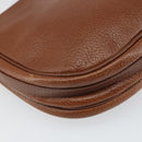 Burberrys Shoulder Bag Leather Brown Gold Auth BA9960-13