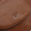 Burberrys Shoulder Bag Leather Brown Gold Auth BA9960-14