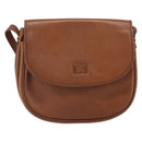 Burberrys Shoulder Bag Leather Brown Gold Auth BA9960-2