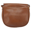 Burberrys Shoulder Bag Leather Brown Gold Auth BA9960-3