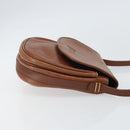 Burberrys Shoulder Bag Leather Brown Gold Auth BA9960-4
