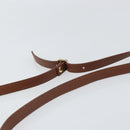 Burberrys Shoulder Bag Leather Brown Gold Auth BA9960-8