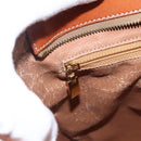 CELINE Macadam Canvas Tote Bag PVC Leather Brown Gold Auth BA9962-19