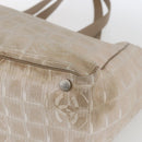 CHANEL New Travel Line Tote Bag Nylon Beige Gold CC Auth BA9963-9