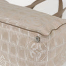 CHANEL New Travel Line Tote Bag Nylon Beige Gold CC Auth BA9963-15