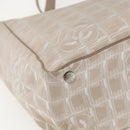 CHANEL New Travel Line Tote Bag Nylon Beige Gold CC Auth BA9963-16