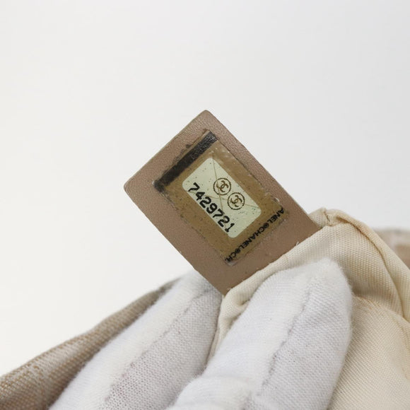 CHANEL New Travel Line Tote Bag Nylon Beige Gold CC Auth BA9963