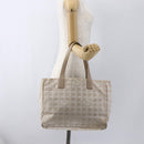 CHANEL New Travel Line Tote Bag Nylon Beige Gold CC Auth BA9963-22