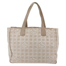 CHANEL New Travel Line Tote Bag Nylon Beige Gold CC Auth BA9963-2