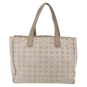 CHANEL New Travel Line Tote Bag Nylon Beige Gold CC Auth BA9963 - 0