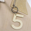 CHANEL Tote Bag Canvas Beige Silver CC Auth BA9964-14