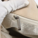 CHANEL Tote Bag Canvas Beige Silver CC Auth BA9964-16