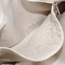 CHANEL Tote Bag Canvas Beige Silver CC Auth BA9964-21