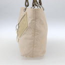 CHANEL Tote Bag Canvas Beige Silver CC Auth BA9964-5
