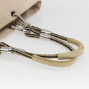 CHANEL Tote Bag Canvas Beige Silver CC Auth BA9964-7