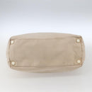 CHANEL Tote Bag Canvas Beige Silver CC Auth BA9964-5