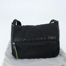 CHANEL Sports Line Shoulder Bag Nylon Black CC Auth BA9965-12