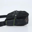 CHANEL Sports Line Shoulder Bag Nylon Black CC Auth BA9965-4