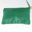 CHANEL Chain Shoulder Bag Lamb Skin Green Gold CC Auth BA9966-21