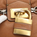 Chloe Paddington Hand Bag Leather Brown Gold Silver Auth BA9967V-17