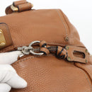 Chloe Paddington Hand Bag Leather Brown Gold Silver Auth BA9967V-18