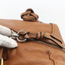 Chloe Paddington Hand Bag Leather Brown Gold Silver Auth BA9967V-19