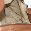 Chloe Paddington Hand Bag Leather Brown Gold Silver Auth BA9967V-22