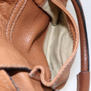 Chloe Paddington Hand Bag Leather Brown Gold Silver Auth BA9967V-25