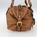 Chloe Paddington Hand Bag Leather Brown Gold Silver Auth BA9967V-3