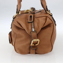 Chloe Paddington Hand Bag Leather Brown Gold Silver Auth BA9967V-4