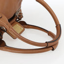 Chloe Paddington Hand Bag Leather Brown Gold Silver Auth BA9967V-7
