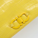 Salvatore Ferragamo Shoulder Bag Leather Yellow Gold Auth BA9970-17
