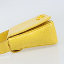 Salvatore Ferragamo Shoulder Bag Leather Yellow Gold Auth BA9970-4