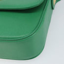 MCM Shoulder Bag Leather Green Gold Auth BA9971-10