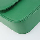 MCM Shoulder Bag Leather Green Gold Auth BA9971-11