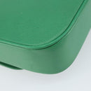 MCM Shoulder Bag Leather Green Gold Auth BA9971-13