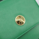MCM Shoulder Bag Leather Green Gold Auth BA9971-15