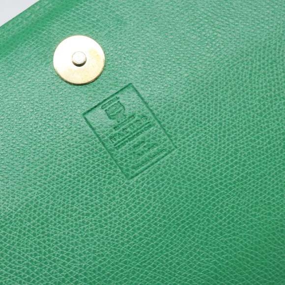 MCM Shoulder Bag Leather Green Gold Auth BA9971