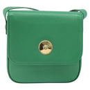 MCM Shoulder Bag Leather Green Gold Auth BA9971-2