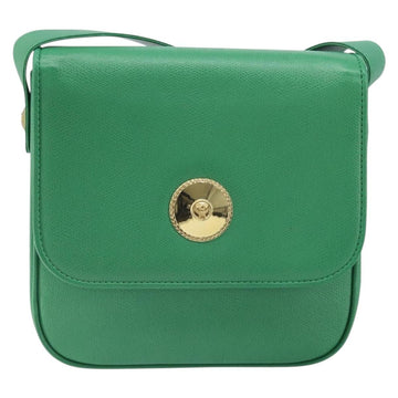 MCM Shoulder Bag Leather Green Gold Auth BA9971 - 0