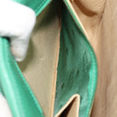 MCM Shoulder Bag Leather Green Gold Auth BA9971-22