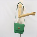 MCM Shoulder Bag Leather Green Gold Auth BA9971-25