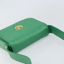 MCM Shoulder Bag Leather Green Gold Auth BA9971-6