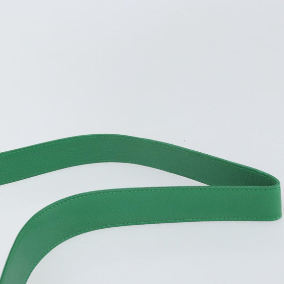 MCM Shoulder Bag Leather Green Gold Auth BA9971