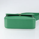 MCM Shoulder Bag Leather Green Gold Auth BA9971-9