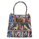 Salvatore Ferragamo Gancini Bag Leather 2way Multicolor Gold Auth BA9972V-13