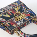 Salvatore Ferragamo Gancini Bag Leather 2way Multicolor Gold Auth BA9972V-6