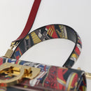 Salvatore Ferragamo Gancini Bag Leather 2way Multicolor Gold Auth BA9972V-14