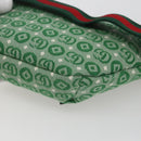 GUCCI Children's Sherry Line Waist bag Canvas Green Silver 502095 Auth BA9977V-12